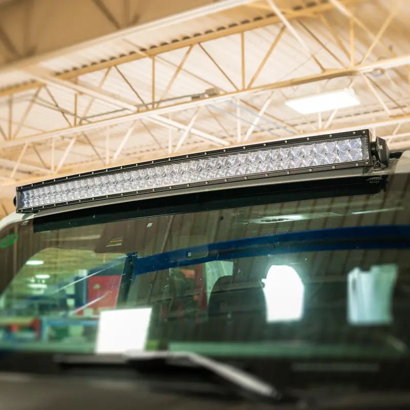 Cali Raised 2021+ Ford Raptor Roof Light Bar Mounting Kit -5D Optic Osram 42 In Dualrow Curved Combo 1
