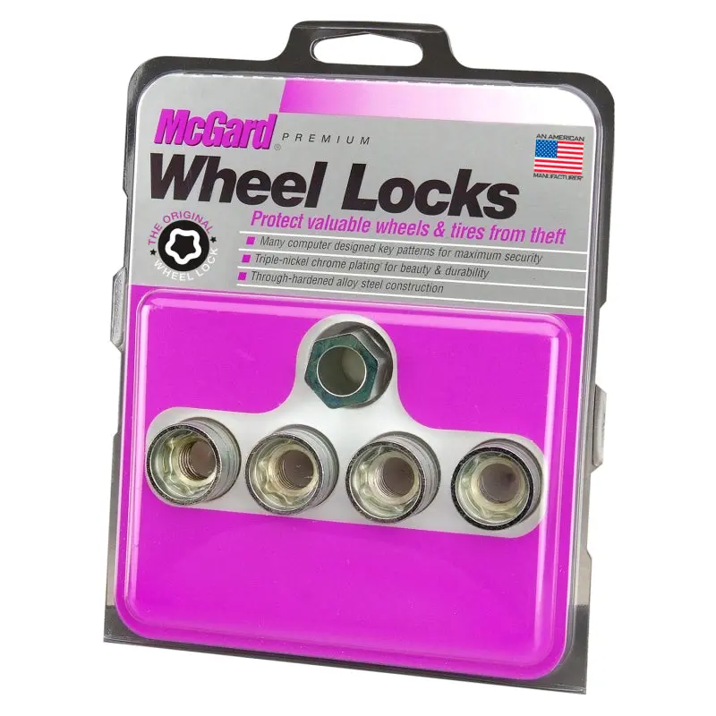Mcgard Wheel Lock Nut Set - 4Pk. (Under Hub Cap / Cone Seat) M14x2.0 / 13/16 Hex / .893In. Length 1