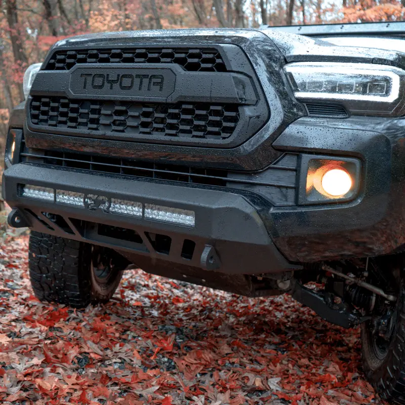 Cali Raised 16-23 Toyota Tacoma Stealth Bumper - No Bull Bar / 32In Led Bar Combo W/ Tall Switch 1