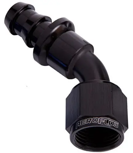 Af402 Series 45° Push-Lock Hose End – -12An Black Anodized 1