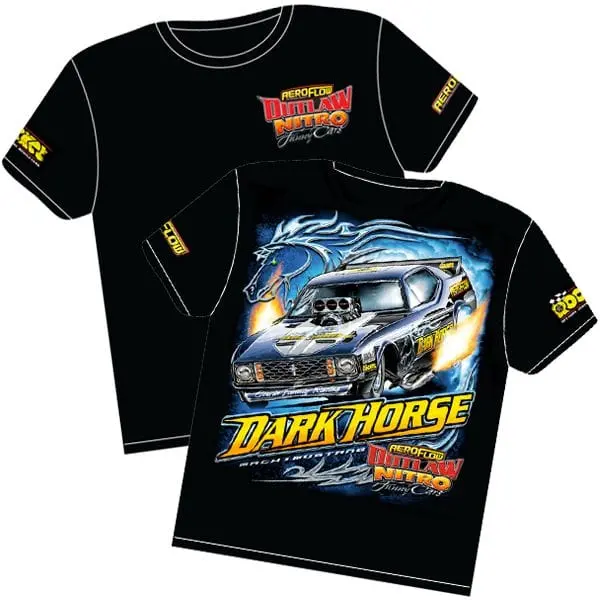 Dark Horse Rtdh-4T Mustang Outlaw Nitro Funny Car Graphic T-Shirt 1
