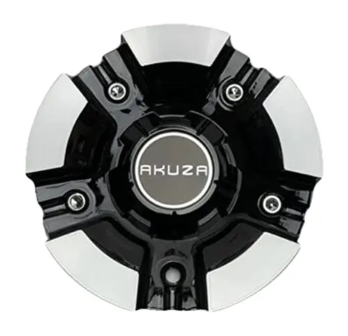 Akuza 844 Lever Black And Machined Wheel Center Cap Emr0844-Truck-Al 1