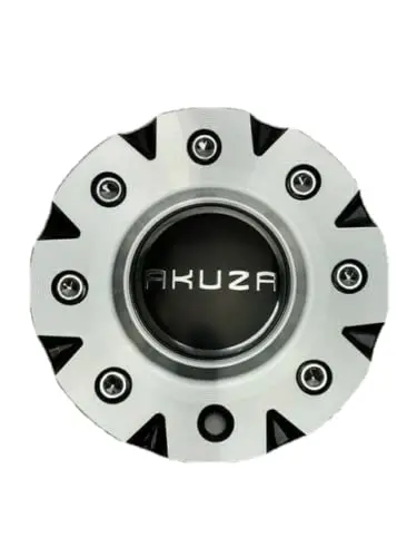 Akuza Black And Machined Wheel Center Cap Emr0843-Car-Al Pcw3b-60 1