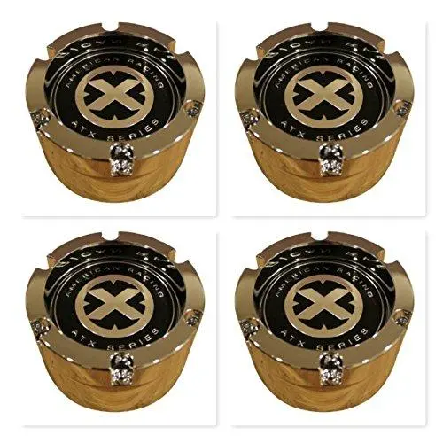 American Racing 4 Pack Atx 391K132 8 Lug Snap In 2Pc Wheel Center Cap 1