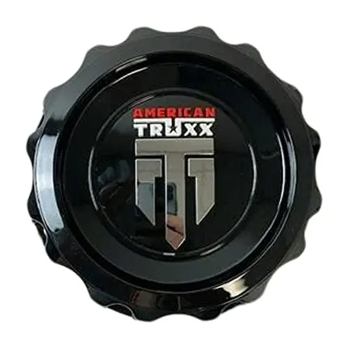American Truxx 81502090F-7 81502090F-1 Gloss Black Wheel Center Cap 1