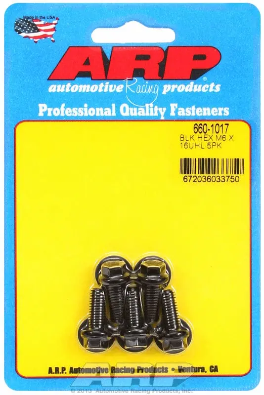 Arp Ar660-1017 Five-Piece Black Oxide Hex Bolt Kit 1