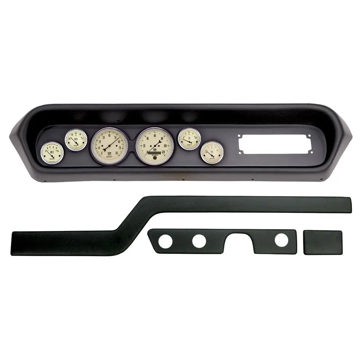 Autometer Antique Beige Instrument Cluster – Vintage-Style Analog Gauge Assembly (2108-02) 1