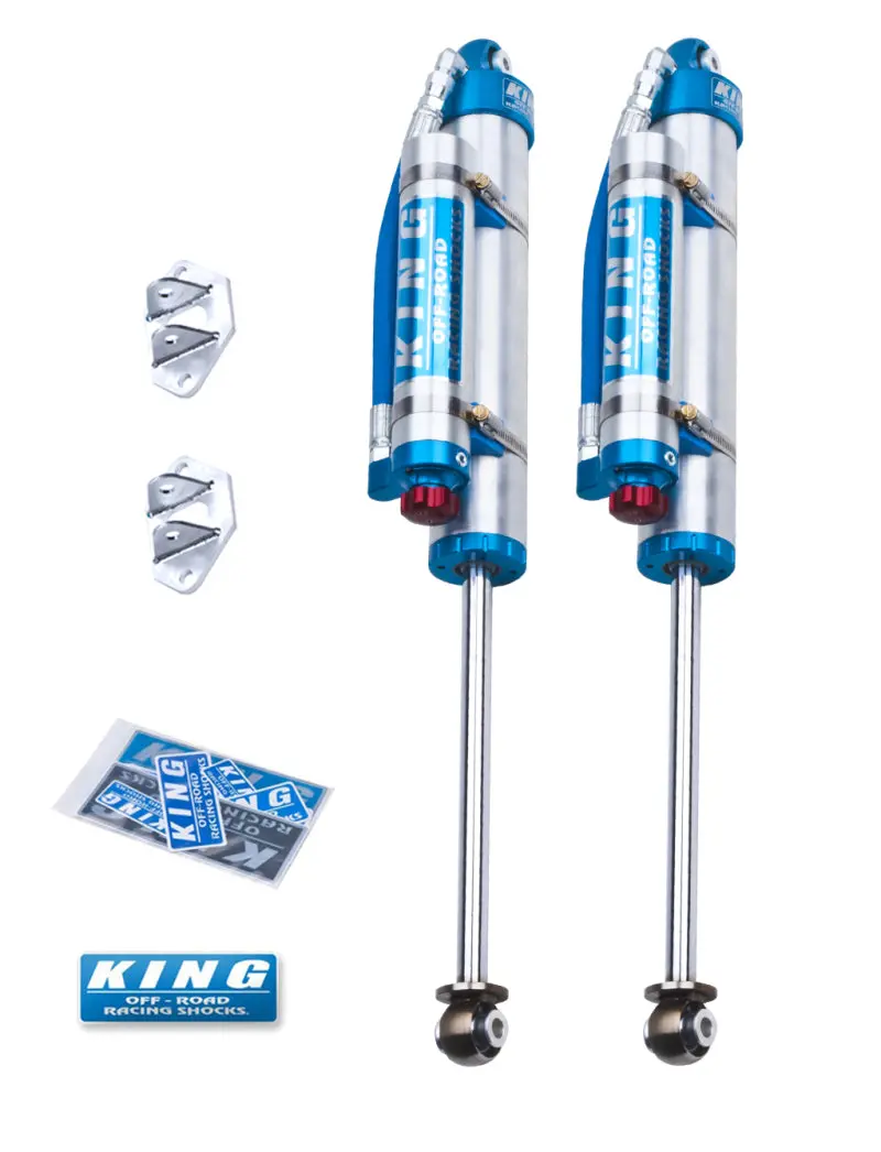 King Shocks 07-18 Jeep Wrangler Jk Rear 2.5 Dia Piggy Hose Res Shocks 3-5In Lift W/Adjuster (Pair) 1
