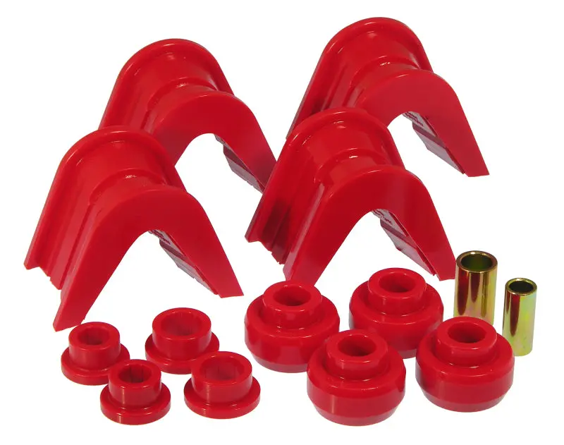 Prothane 66-79 Ford Trucks 14-Piece Bushing Set - 4Deg Offset - Red 1