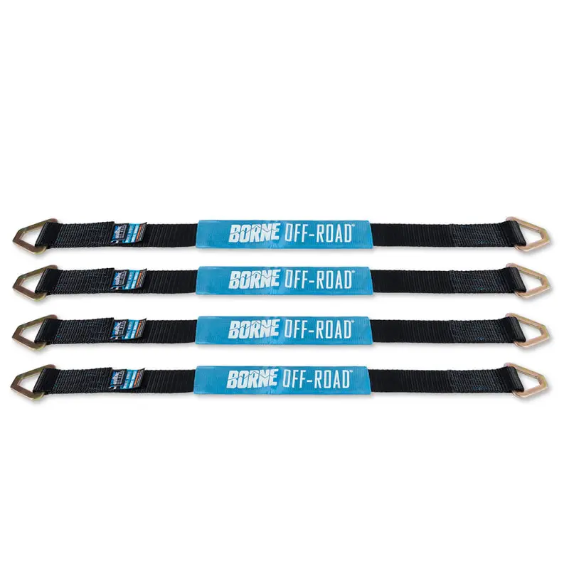 Borne Off-Road Vehicle Ratchet Tie-Down Kit (4 Pack) Black 1