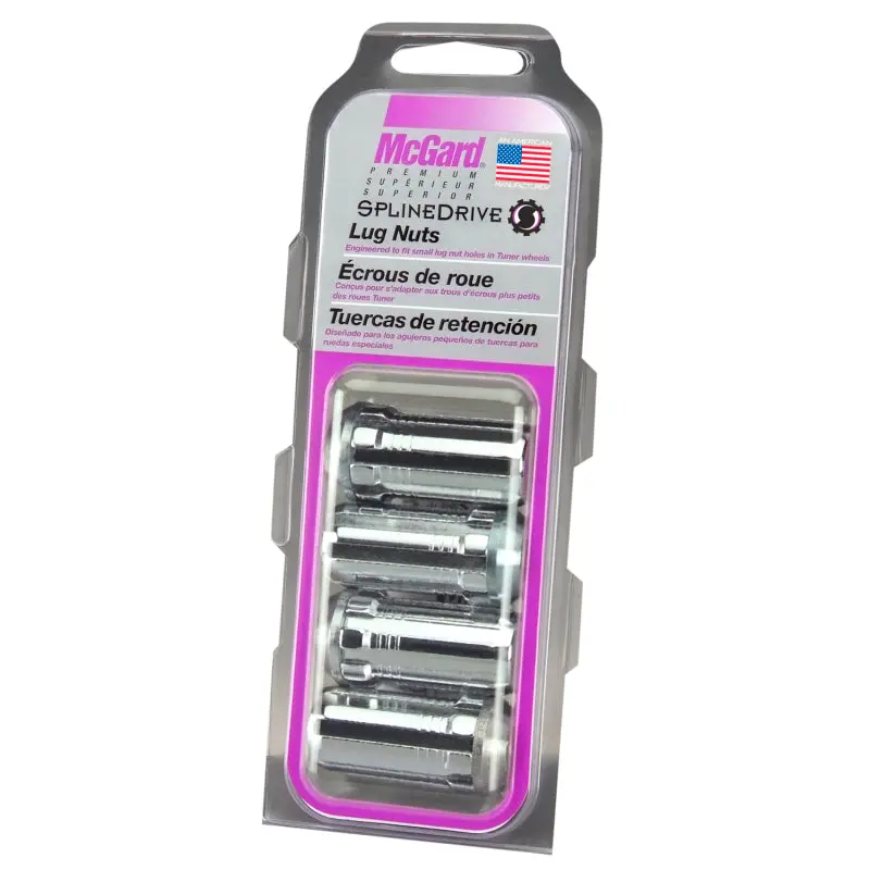 Mcgard Splinedrive Lug Nut (Cone Seat) M14x1.5 / 1.648In. Length (4-Pack) - Chrome (Req. Tool) 1