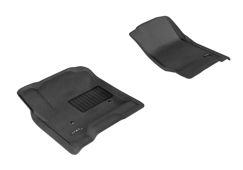 3D Maxpider 2014-2020 Chevrolet Silverado Double Cab/Crew Cab Kagu 1St Row Floormat - Black 1