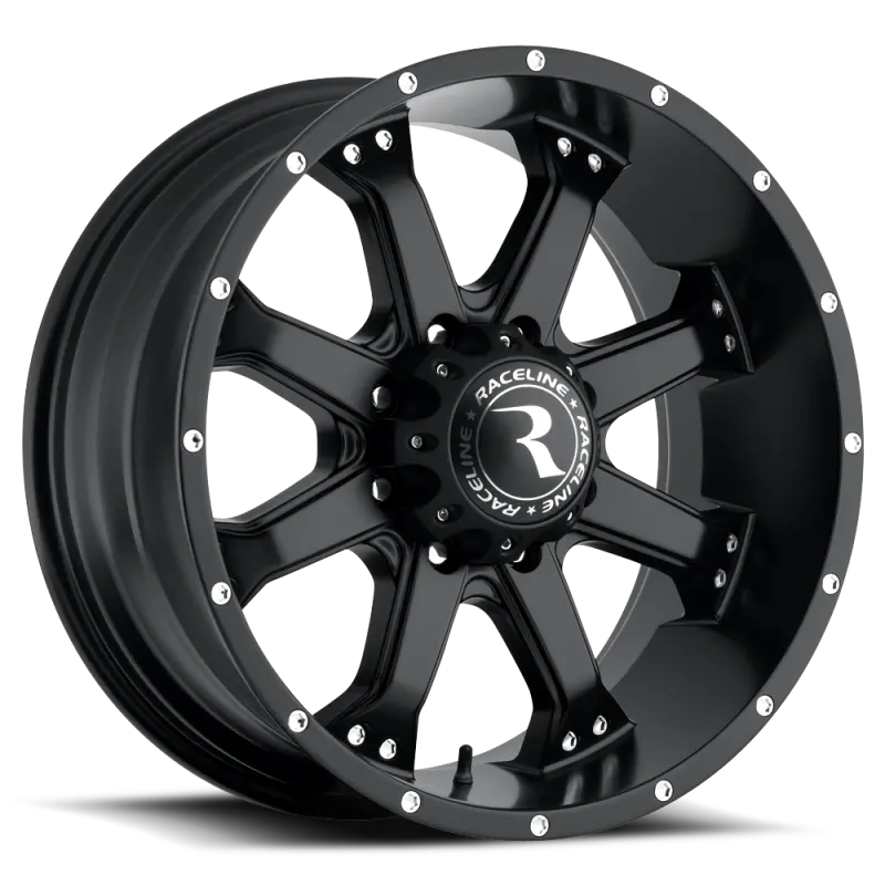Raceline 991B Assault 20X9in / 8X165.1 Bp / 0Mm Offset / 125.2Mm Bore - Satin Black Wheel 1