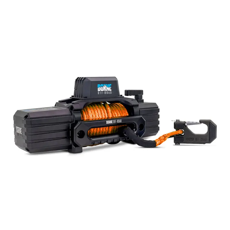 Borne Off-Road 12K Winch - Orange Synthetic Rope 1