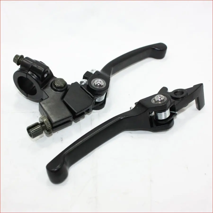 Black Bifold Foldable Clutch + Brake Lever Handle 125Cc 140Cc 1