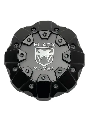Black Mamba Matte Black Wheel Center Cap C8765k178-Bm 31N219-Xj 1