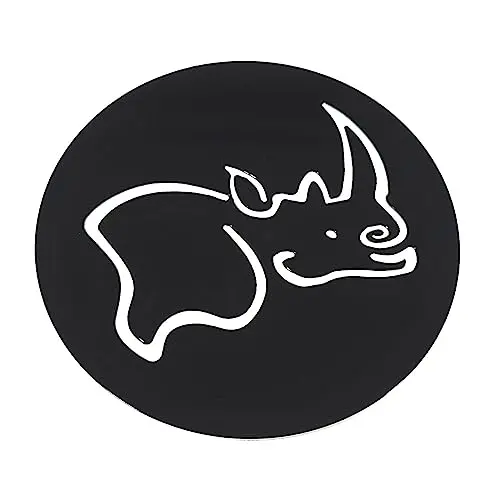 Black Rhino Flat Black Te80br Center Cap Sticker Logo Emblem 80Mm Flat Black 1