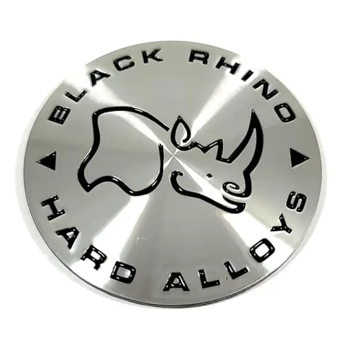 Black Rhino Wheels Silver Te60brs Sticker Logo Emblem 60Mm 1