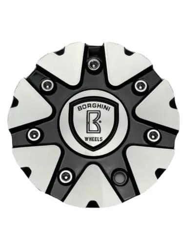 Borghini B20 Black And Machined Wheel Center Cap Csb20-2A 1