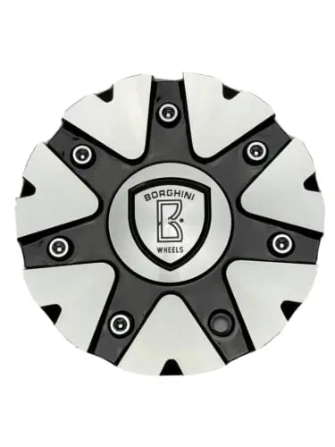 Borghini Black And Machined Wheel Center Cap Csb20-1A 1