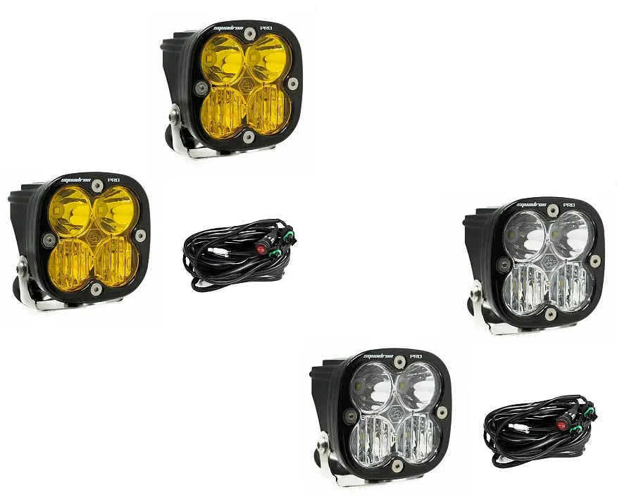 Squadron Pro Black Led Auxiliary Light Pod Pair With Harness Included 1