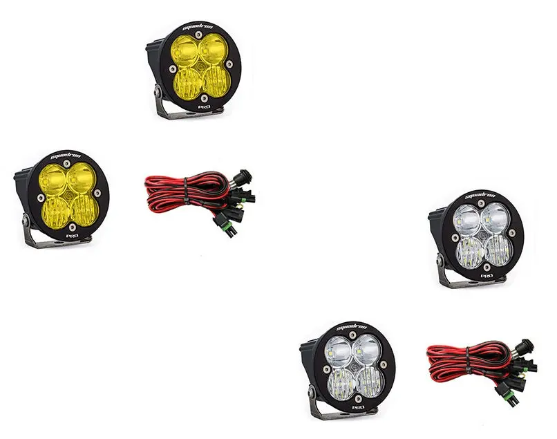 Squadron-R Pro Black Led Auxiliary Light Pod Pair With Harness Included 1