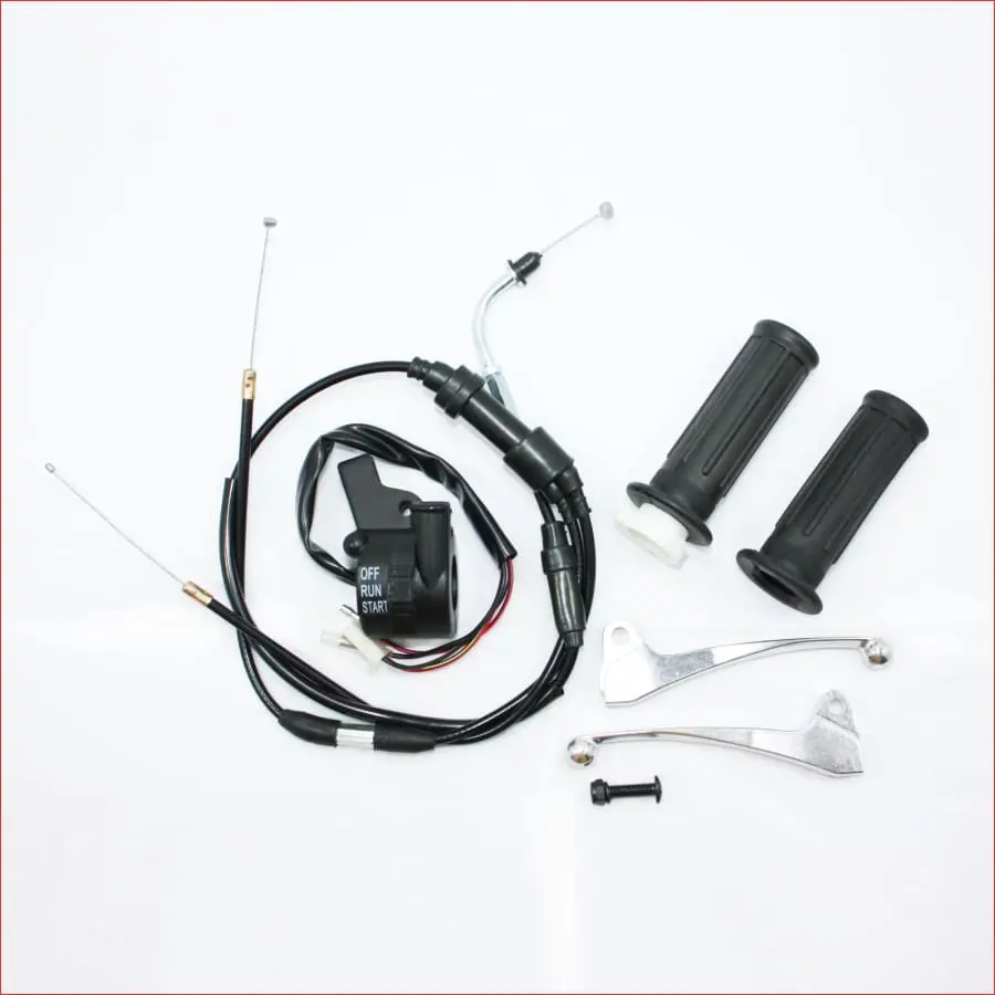 Brake Lever Throttle Grip W/ Kill Switch + Throttle Cable Pw50 Py50 Peewee 1