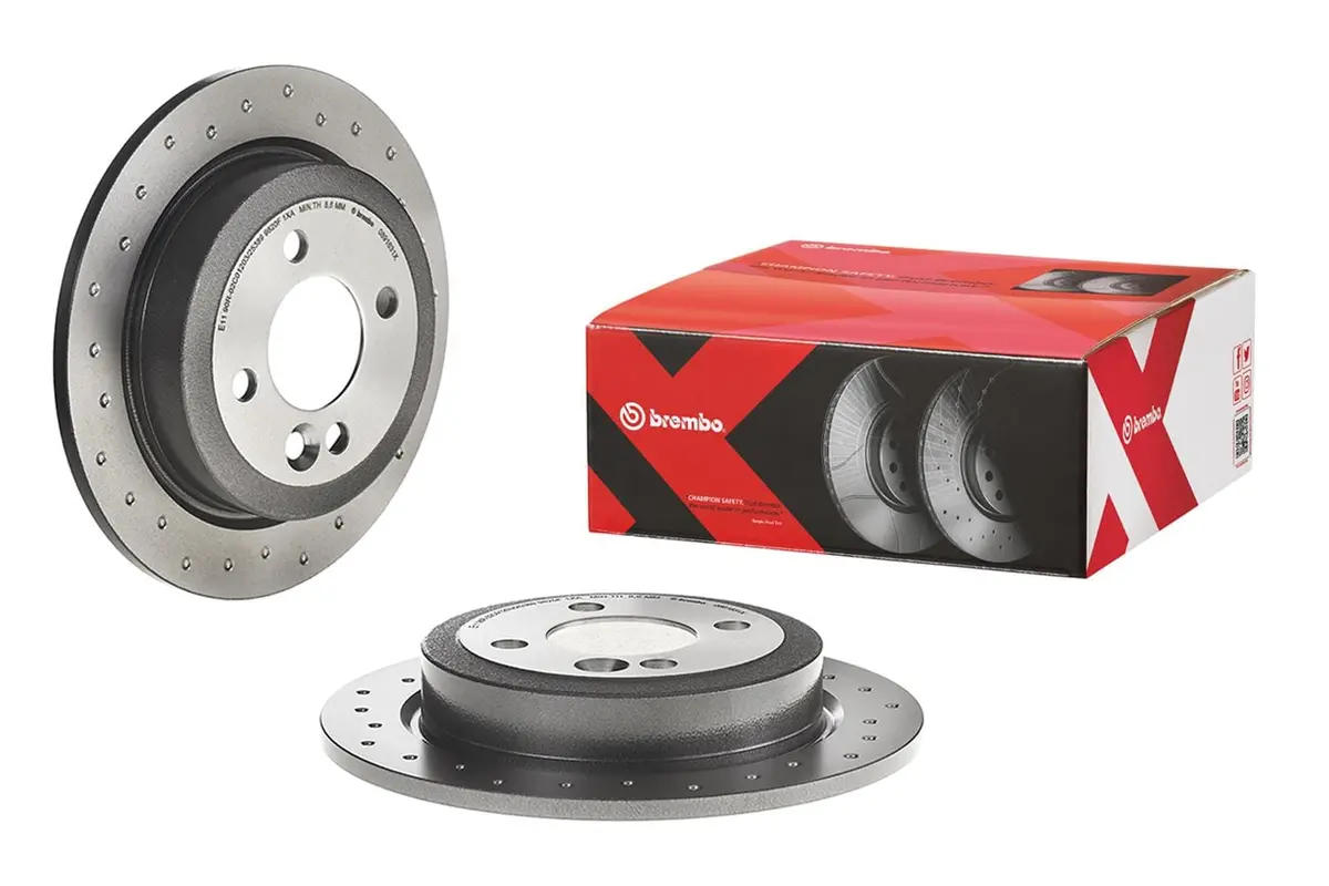 Brembo Uv-Coated Premium Brake Rotors – Drilled & Slotted Design 1