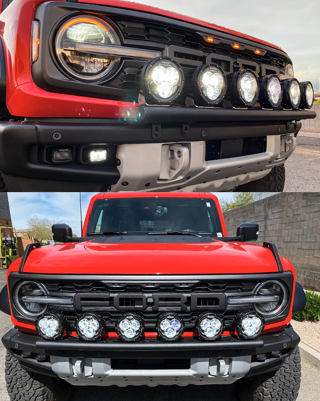 2022 And Up Bronco Raptor, Front Light Mount Kit For Stock Bumper 1