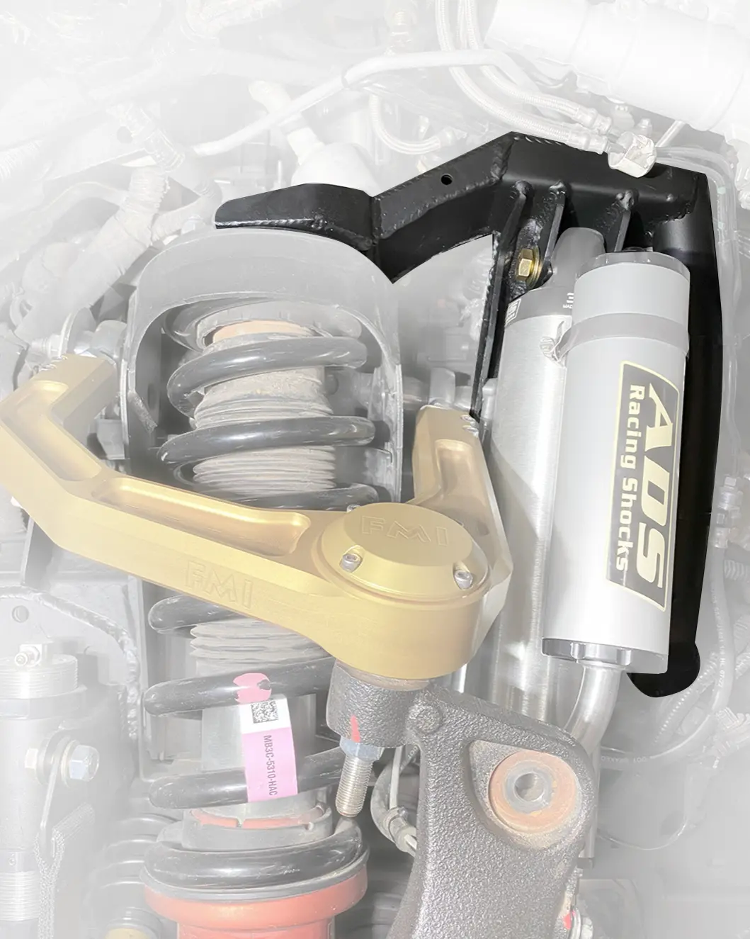 2024+ Ranger Raptor - Fabricated Front Bypass Shock Mount Kit 1