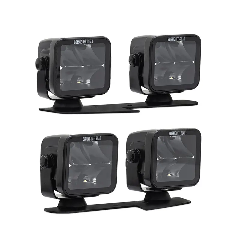 Borne Off-Road 21+ Bronco Light Pods 4Pc Ditch 3X3 Spot Upfit 1