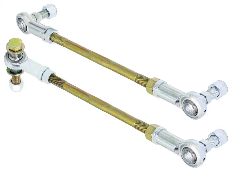 Rockjock Jl/Jt Front Adjustable Sway Bar End Link Kit 10 1/2In Long Rods W/ Heims 1
