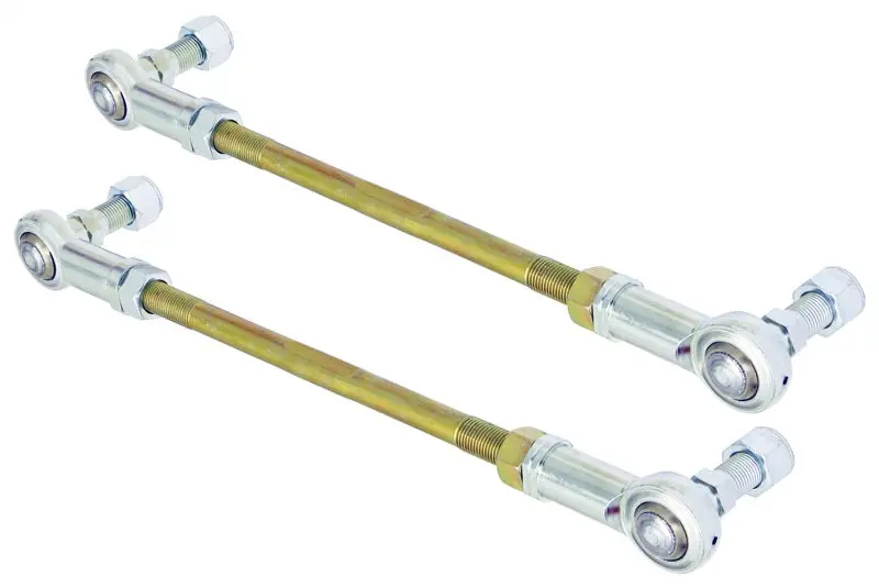 Rockjock Adjustable Sway Bar End Link Kit 10 1/2In Long Rods W/ Heims And Jam Nuts Pair 1