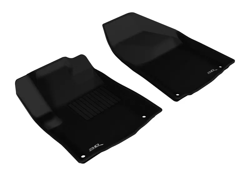 3D Maxpider 2014-2015 Jeep Cherokee Kagu 1St Row Floormat - Black 1