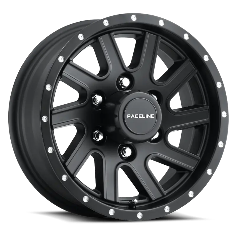 Raceline 820Mb Twisted 16X6in / 8X165.1 Bp / 0Mm Offset / 4.90Mm Bore - Satin Black Wheel 1