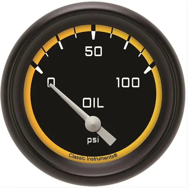 Classic Instruments Ax281Ybpf Auto Cross Yellow Series Gauge Set – 2-1/16", Includes Mounting Hardware 1