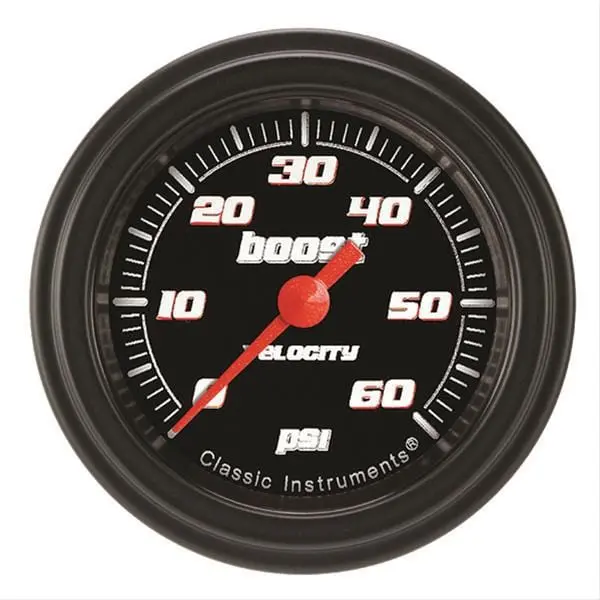 Classic Instruments Velocity Series Analog Gauge – Black Dial, Led Backlit, 2-1/16" (Vs143Bblf) 1