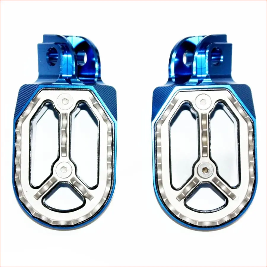 Cnc Blue Stainless Footpeg Foot Pegs Rest Pedal 1