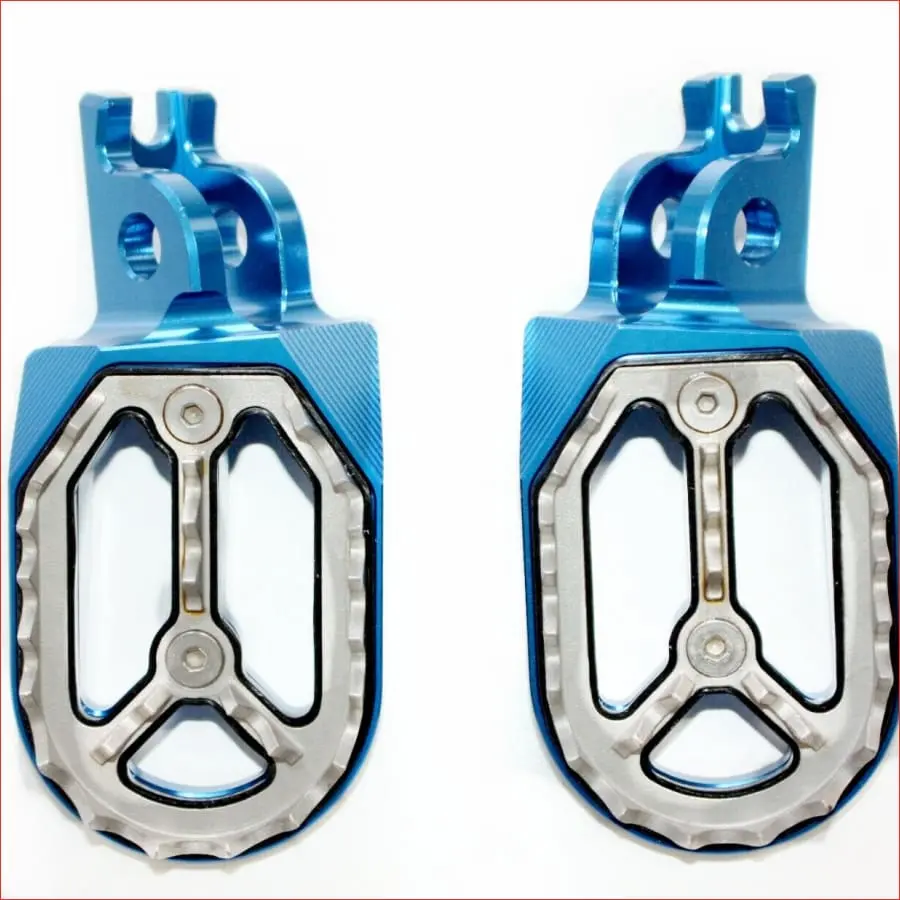 Cnc Blue Stainless Footpeg Foot Pegs Rest Pedal 1