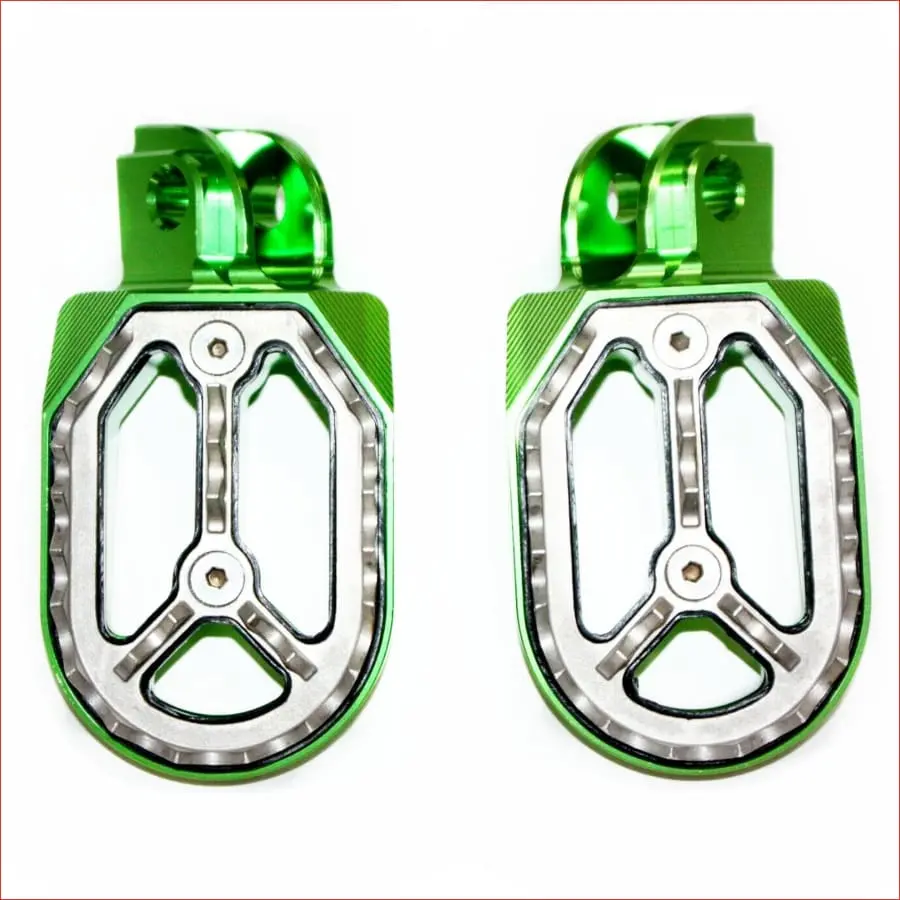 Cnc Green Stainless Footpeg Foot Pegs Rest Pedal 1
