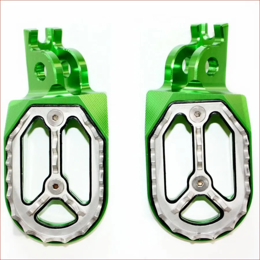 Cnc Green Stainless Footpeg Foot Pegs Rest Pedal 1