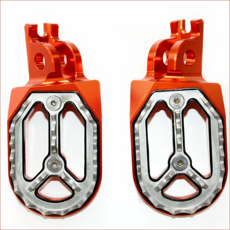 Cnc Orange Stainless Footpeg Foot Peg Rest Pedal 1