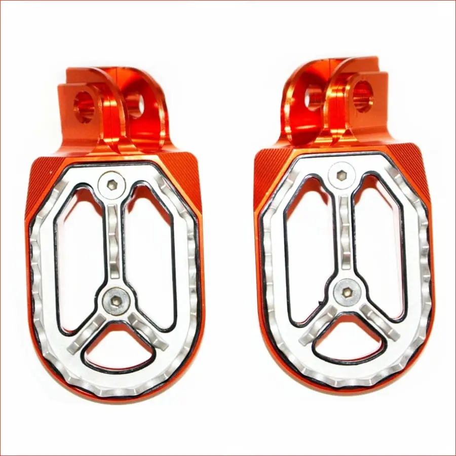 Cnc Orange Stainless Footpeg Foot Pegs Rest Pedal 1