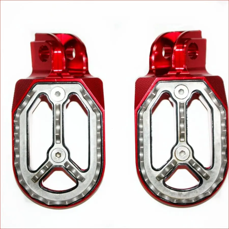 Cnc Red Stainless Footpeg Foot Pegs Rest Pedal 1