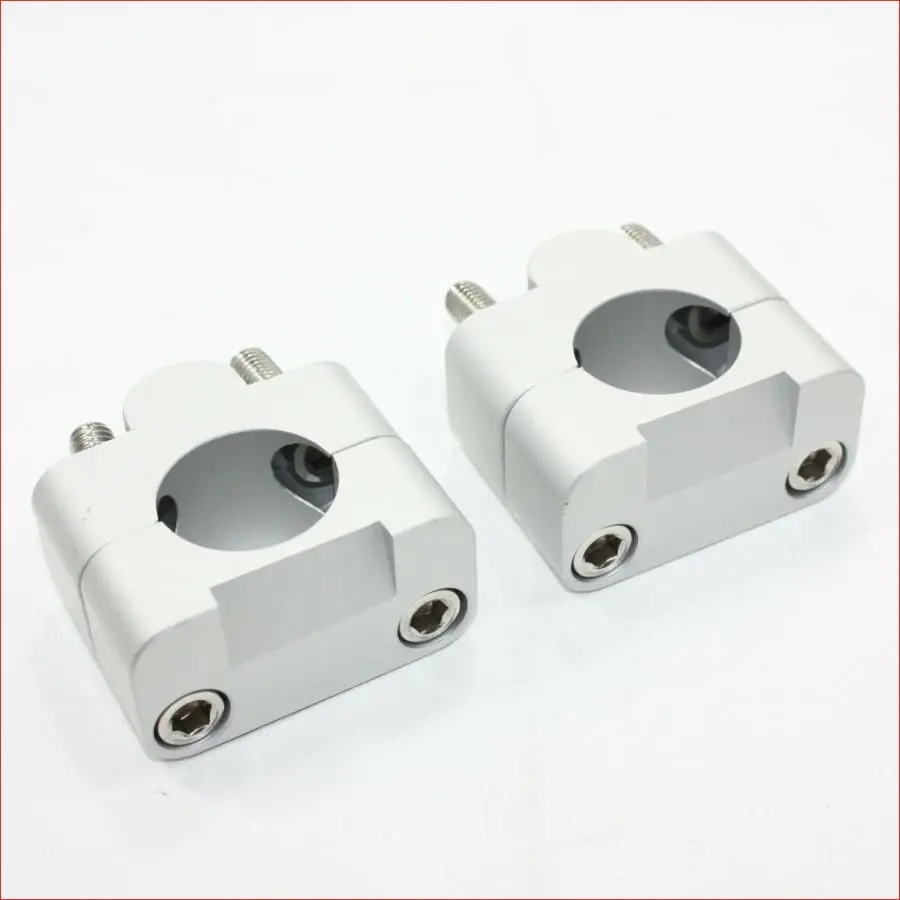 Cnc Silver 7/8“ To 11/8” Handle Bar Clamp Riser 1