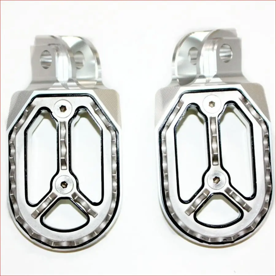 Cnc Silver Stainless Footpeg Foot Pegs Rest Pedal 1