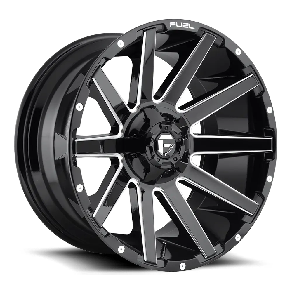 Fuel Contra [ D615 ] - Gloss Black And Milled 1