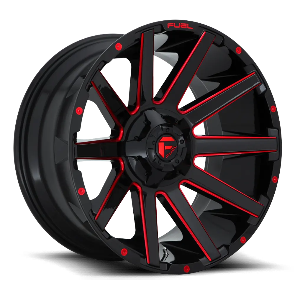 Fuel Contra [ D643 ] - Gloss Black W/ Candy Red 1