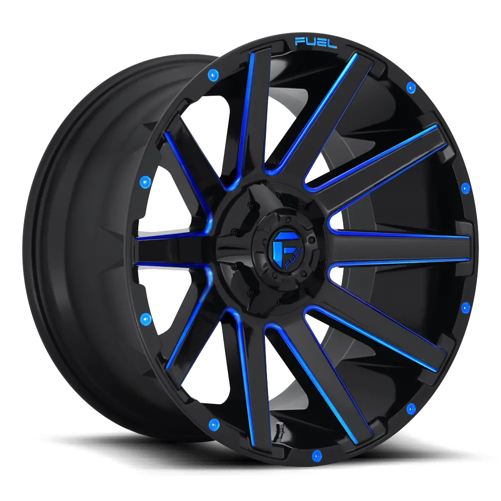Fuel Contra [ D644 ] - Gloss Black W/ Candy Blue 1