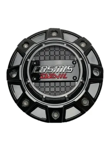Cosmis Devil Gloss Black Wheel Center Cap 1216 1